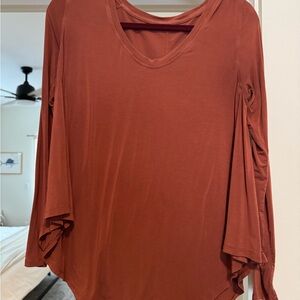 Rust Long Sleeve Lululemon Top